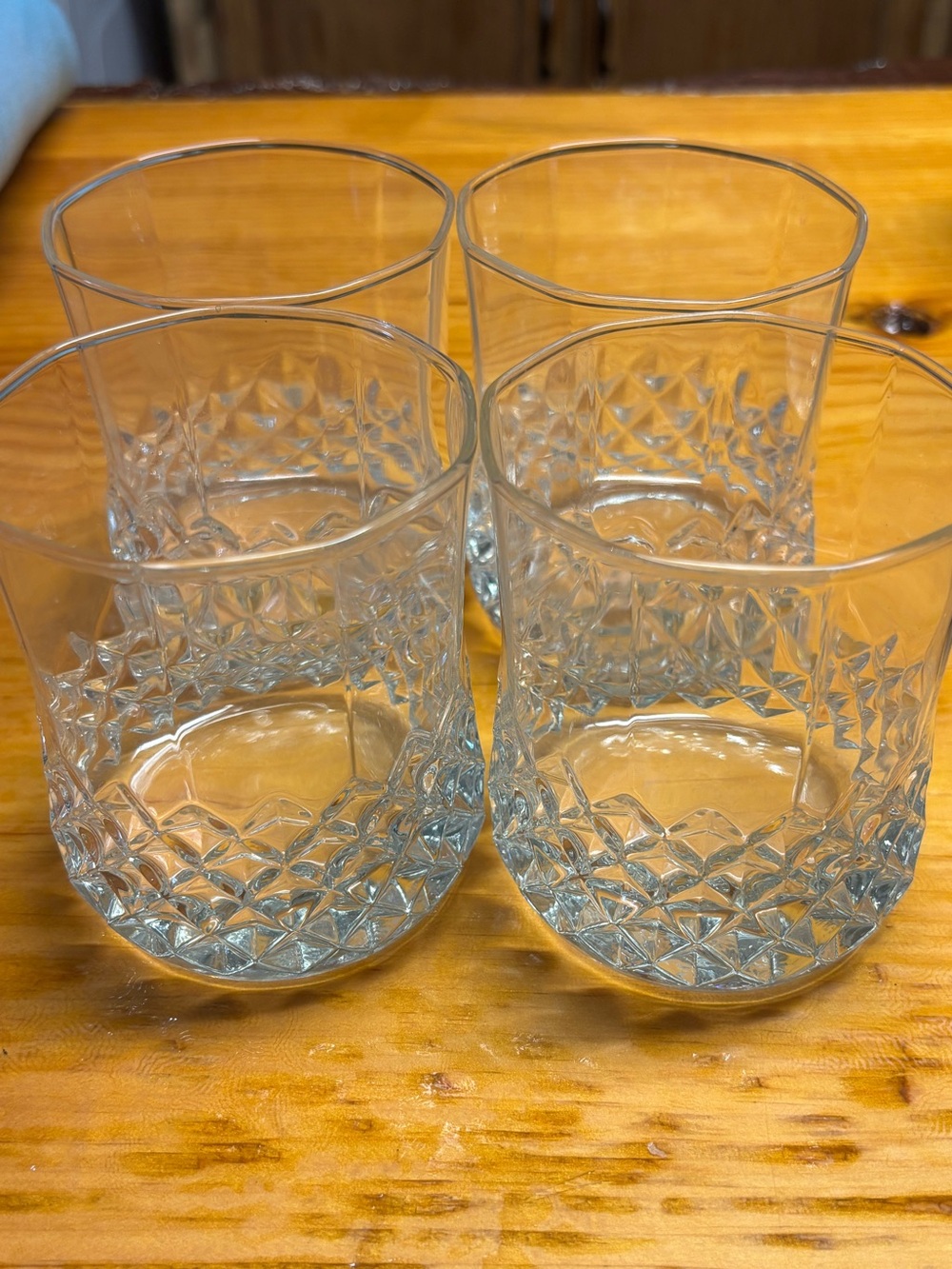 Source Unknown Clear Textured Tumbler Glasses - Set of 4